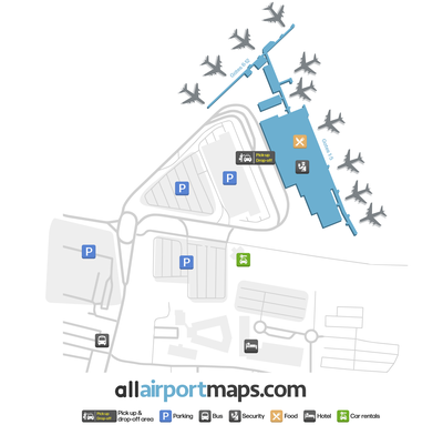 戴斯机场 map