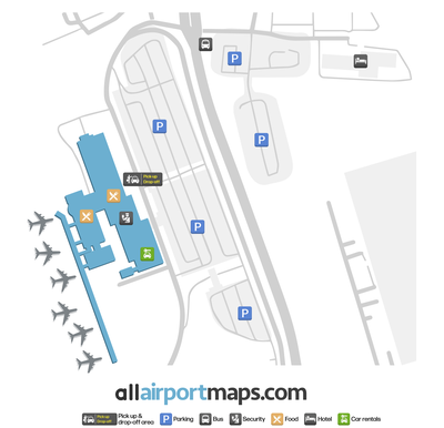 阿什维尔地区机场 map