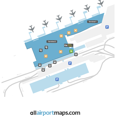 巴里机场 map