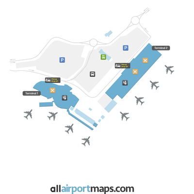 博韦-蒂耶机场 map