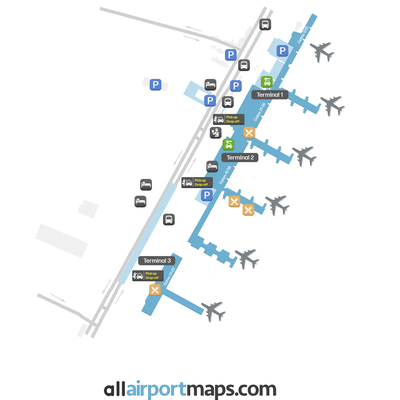 廊曼国际机场 map