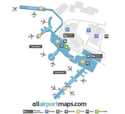 都柏林机场 map