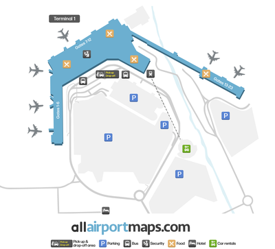 爱丁堡机场 map