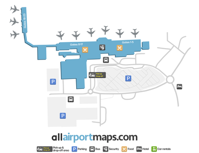 诺丁汉机场 map