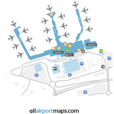 格拉斯哥国际机场 map
