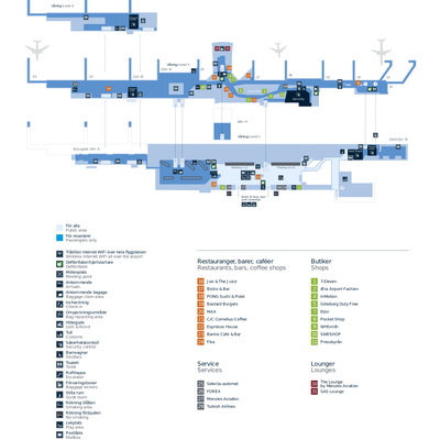 Mapa del Aeropuerto Aeropuerto de Gotemburgo-Landvetter - Diseño del Terminal GOT