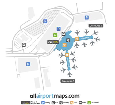 杰拉尔德·福特国际机场 map
