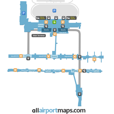 Mapa del Aeropuerto Aeropuerto Internacional Washington Dulles - Diseño del Terminal IAD