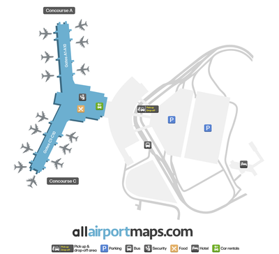 杰克逊维尔国际机场 map