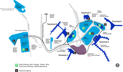Mapa del Aeropuerto Aeropuerto Internacional John F. Kennedy - Diseño del Terminal JFK