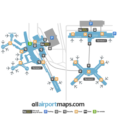 哈里·里德国际机场 map