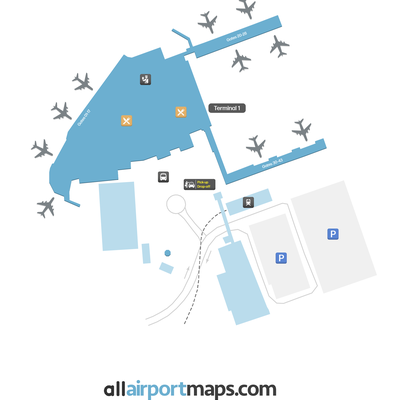 卢顿机场 map