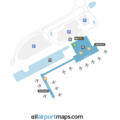 卢森堡机场 map