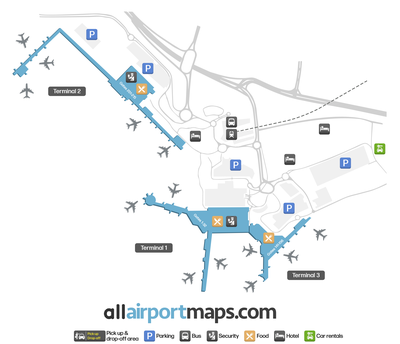 曼彻斯特机场 map
