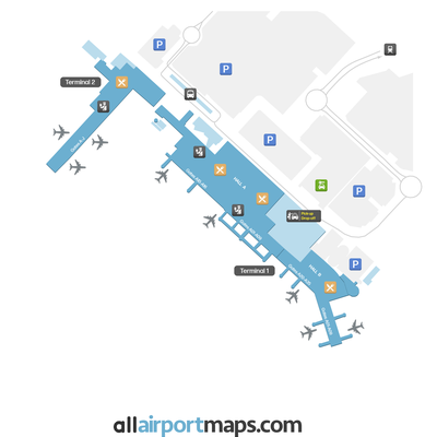 马赛普罗旺斯机场 map