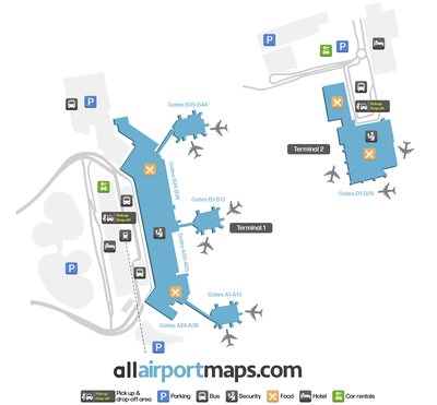 米兰马尔彭萨机场 map
