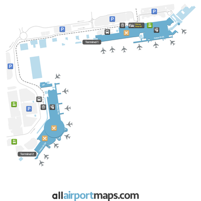 蔚蓝海岸机场 map