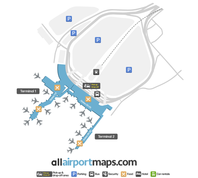 奥克兰都会国际机场 map