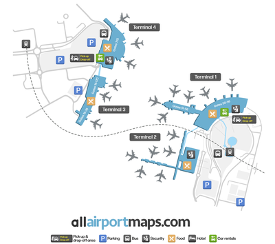 珀斯国际机场 map