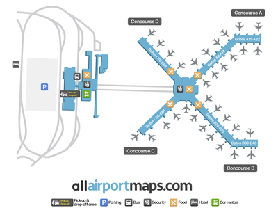 匹兹堡机场 map