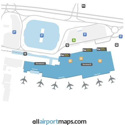 比萨国际机场 map
