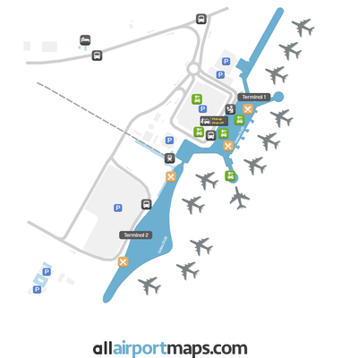 托库门国际机场 map
