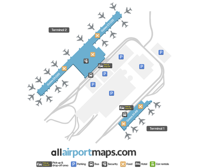 罗利-达勒姆机场 map