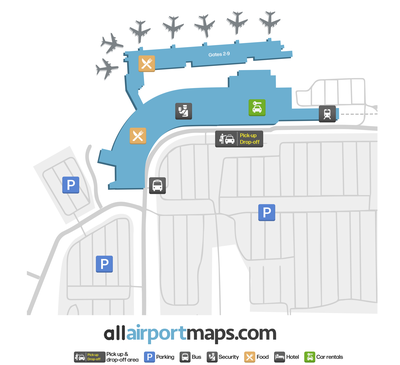 南本德地区机场 map