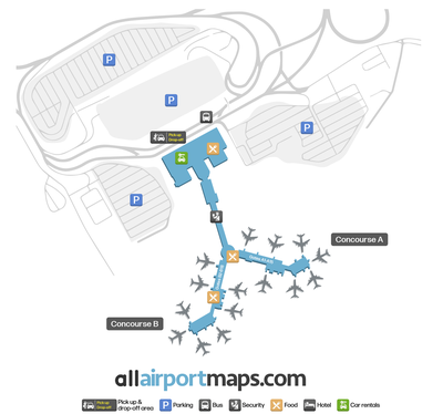 路易斯维尔国际机场 map