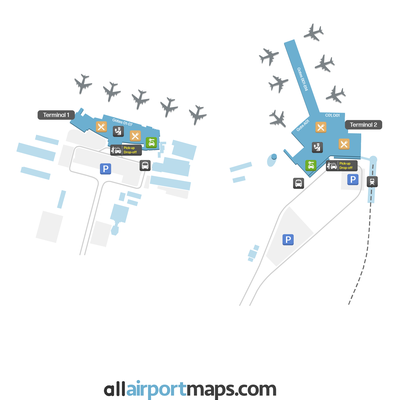索非亚机场 map