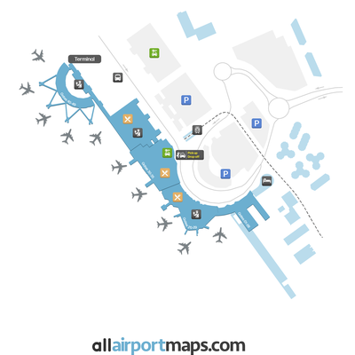 图卢兹-布拉尼亚克机场 map