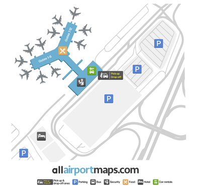 麦吉泰森机场 map