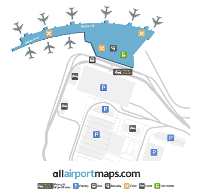温尼伯国际机场 map