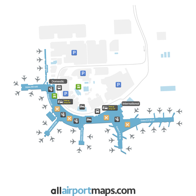 卡尔加里国际机场 map
