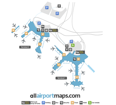 皮尔逊国际机场 map