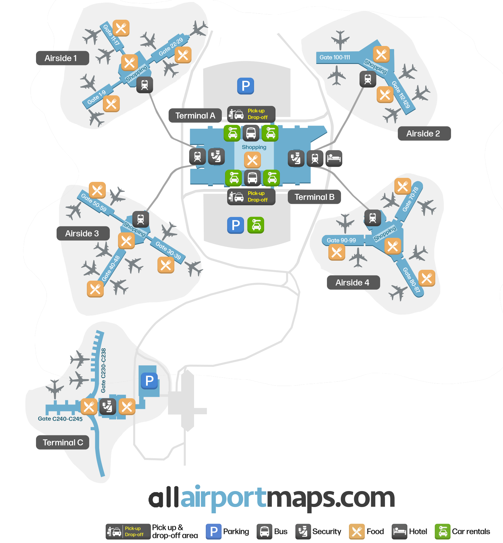 MCO Airport Map Orlando International Airport Terminal Maps MCO Airport Map Orlando International Airport Terminal Maps