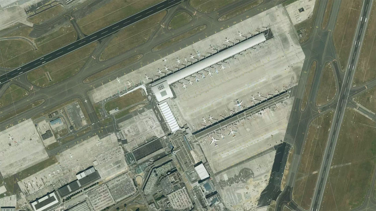 布鲁塞尔机场机场卫星视图 - BRU航空地图和候机楼概览