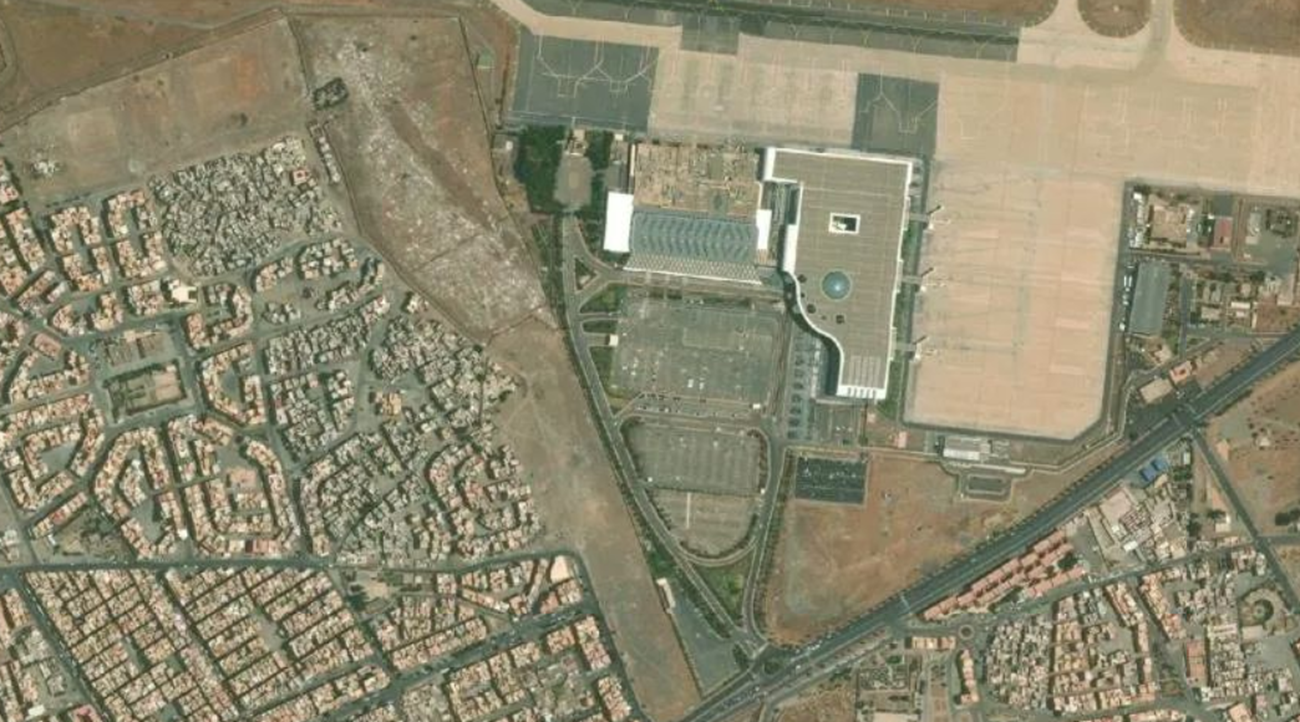 马拉喀什梅纳拉机场机场卫星视图 - RAK航空地图和候机楼概览