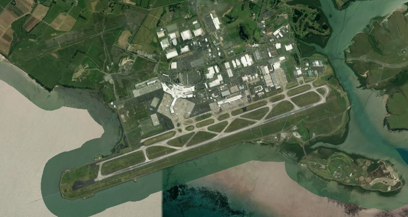 奥克兰国际机场机场卫星视图 - AKL航空地图和候机楼概览
