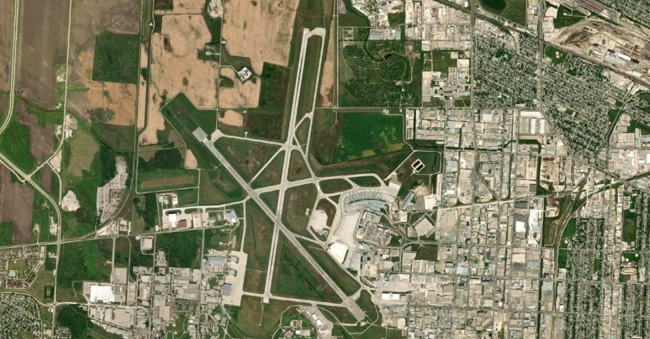 温尼伯国际机场机场卫星视图 - YWG航空地图和候机楼概览