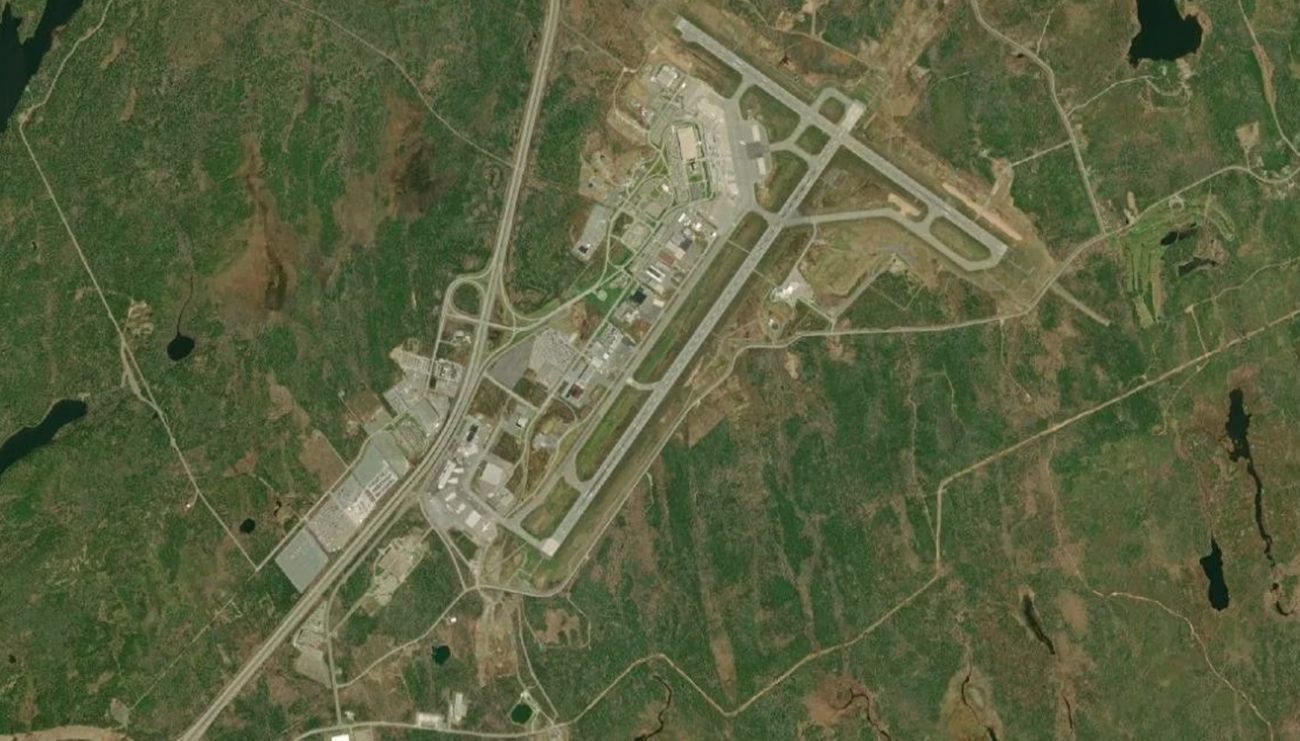 哈利法克斯国际机场机场卫星视图 - YHZ航空地图和候机楼概览