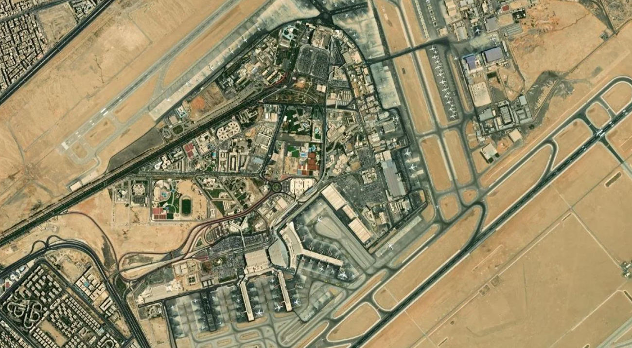 开罗国际机场机场卫星视图 - CAI航空地图和候机楼概览