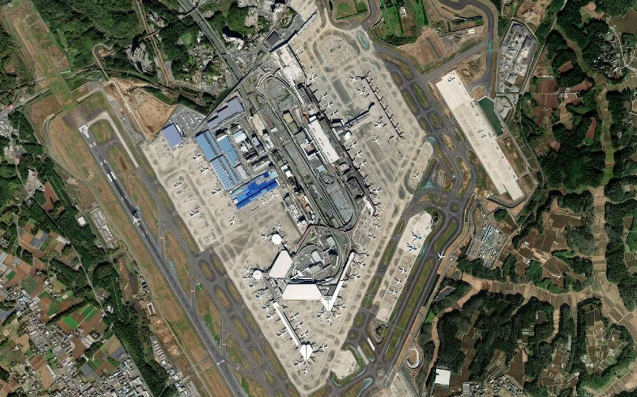 成田国际机场机场卫星视图 - NRT航空地图和候机楼概览