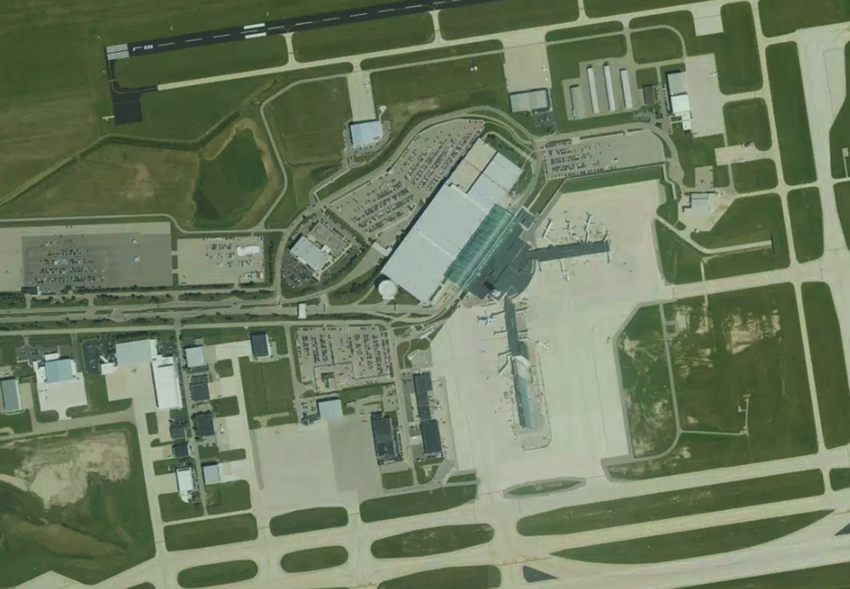 杰拉尔德·福特国际机场机场卫星视图 - GRR航空地图和候机楼概览