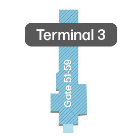 Mappa del Terminal ARN 3 - Planimetria e Disposizione dei Gate