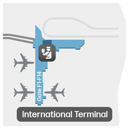 ATL候机楼International地图 - 平面图和登机口布局