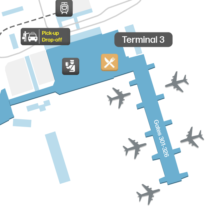 Mappa del Terminal GRU 3 - Planimetria e Disposizione dei Gate