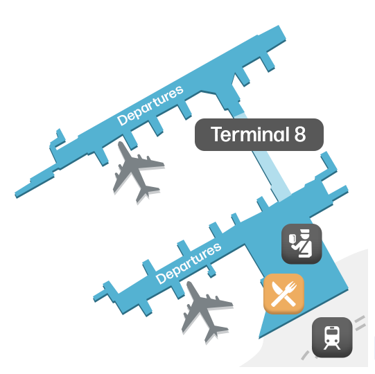 Plan du Terminal JFK 8 - Plan d'Étage & Disposition des Portes