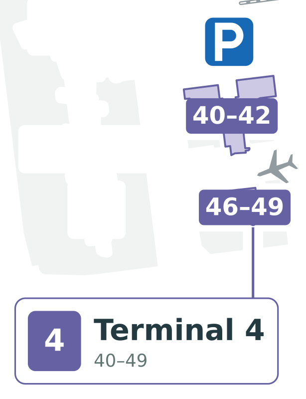 LAX Terminal 4 Map - Floor Plan & Gate Layout