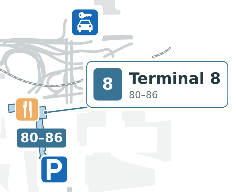 LAX Terminal 8 Map - Floor Plan & Gate Layout